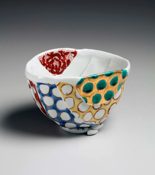 Matsuda Yuriko (b. 1943) Iro-e teabowl, ca. 2016 Glazed porcelain 3 1/2 x 5 1/2 x 4 1/2 inches Inv# 10769 SOLD