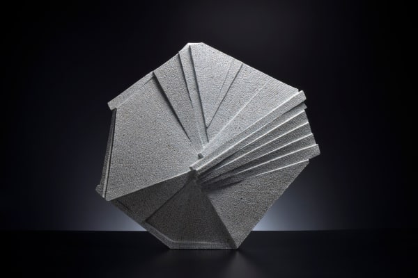 Kishi Eiko (b. 1948) Sculpture - Compilation of Recollected Images 2017 (started 2015) Shigaraki stoneware with colored-chamotte inlays 23 1/2 x 25 3/4 x 7 1/4 in. Inv# 11048 SOLD