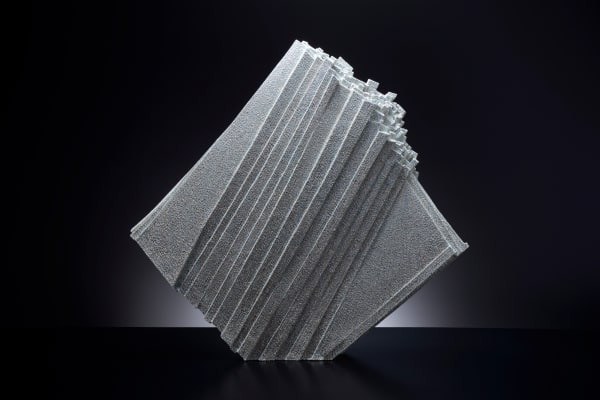 Kishi Eiko (b. 1948) Sculpture - Compilation of Recollected Images 2017 (started 2016) Shigaraki stoneware with colored-chamotte inlays 27 1/2 x 29 1/8 x 5 1/8 in. Inv# 11049 SOLD