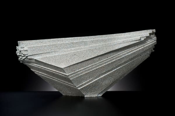 Kishi Eiko (b. 1948) Sculpture - Compilation of Recollected Images 2017 Shigaraki stoneware with colored-chamotte inlays 15 x 31 7/8 x 7 3/4 in. Inv# 11052 SOLD