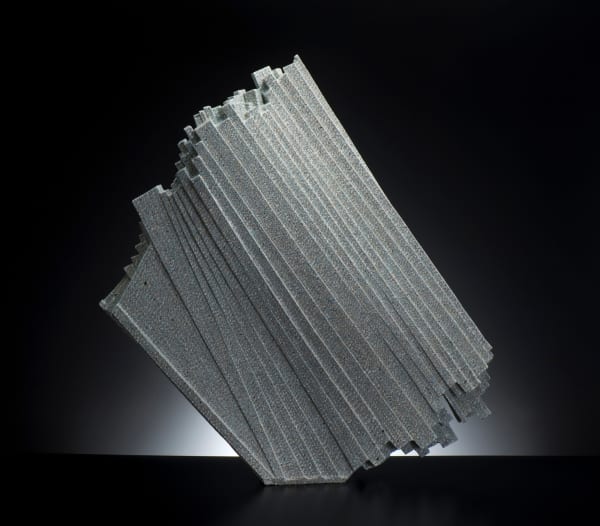 Kishi Eiko (b. 1948) Sculpture - Compilation of Recollected Images 2017 Shigaraki stoneware with colored-chamotte inlays 30 1/2 x 28 1/2 x 6 3/4 in. Inv# 11053 SOLD