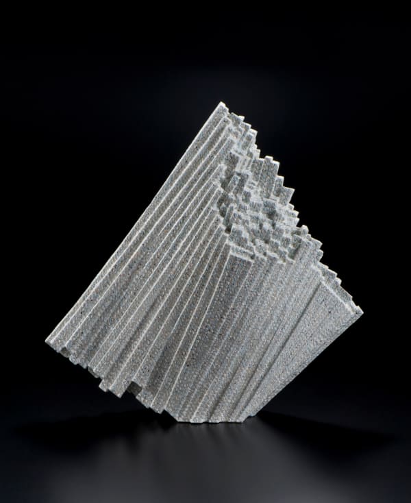 Kishi Eiko (b. 1948) Sculpture - Compilation of Recollected Images 2019 Shigaraki stoneware with colored-chamotte inlays 19 3/4 x 19 3/4 x 5 3/8 in. Inv# 11114 SOLD