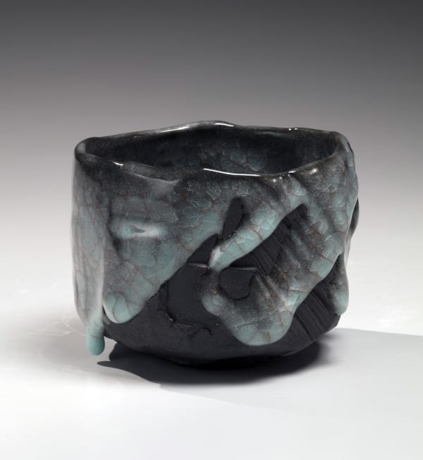 Uraguchi Masayuki (b. 1964) Straight sided teabowl with irregular mouth 2018 Glazed stoneware 3 3/4 x 4 3/4 inches SOLD