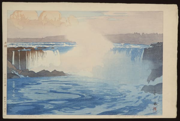 YOSHIDA HIROSHI Niagara Falls from the the United States Series 1925 (Taishô 14) Ôban yoko-e Inv# 5183