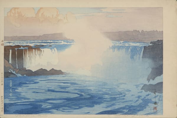 YOSHIDA HIROSHI Niagara Falls from the the United States Series 1925 (Taishô 14) Ôban yoko-e Inv# 5183