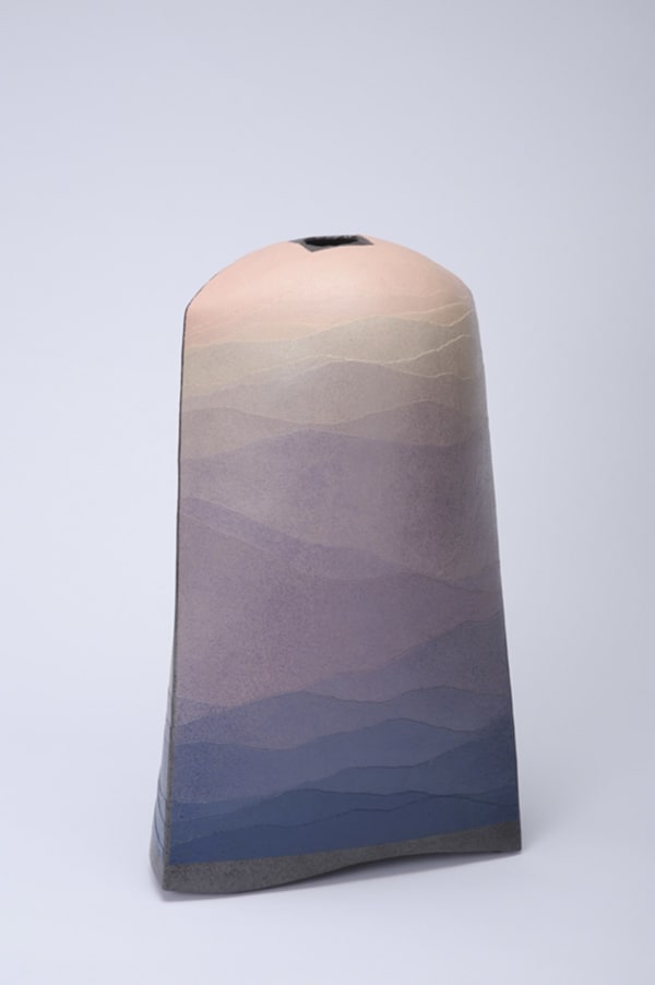 Transcendent Morning 2008 Stoneware with colored-clay overlays 22 x 13 3/4 x 8\" Inv# 5995