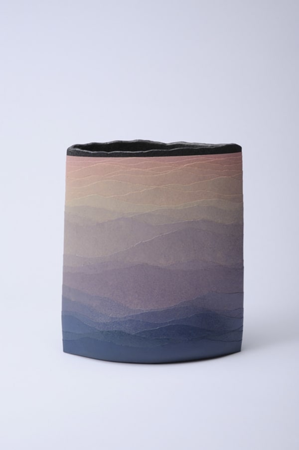 Gust of Wind 2008 Stoneware with colored-clay overlays 12 1/2 10 3/4 5 3/4\" Inv# 6005