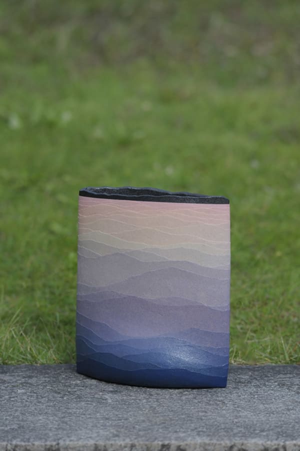 Gust of Wind 2008 Stoneware with colored-clay overlays 12 1/2 10 3/4 5 3/4\" Inv# 6005