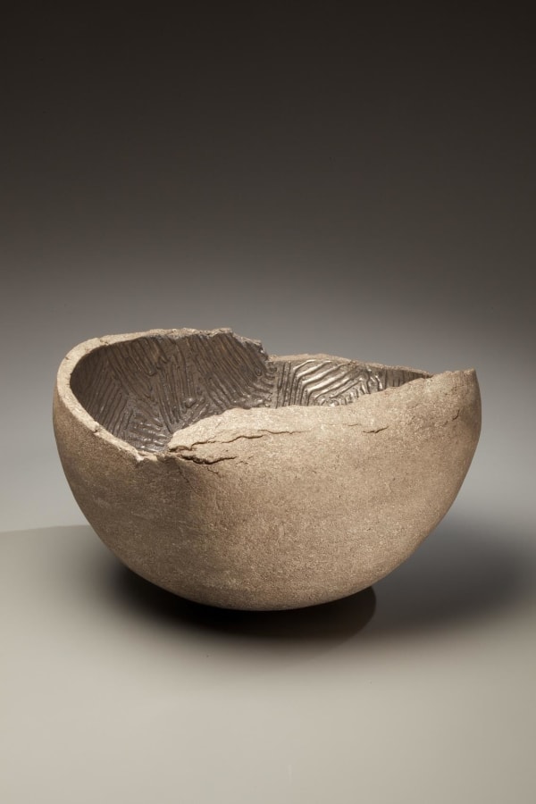 Ogawa Machiko (b. 1946) Vessel with metallic glaze, 2008 Stoneware with silver glazes 8 5/8 x 14 1/2 x 16 1/2 inches Inv# 6181