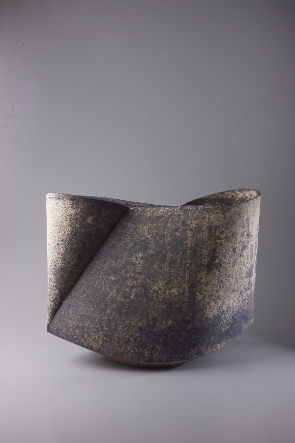Kodô (Pulse) Multi-fired unglazed stoneware 14 x 17 1/2 x 8 7/8 inches Inv# 7066 SOLD