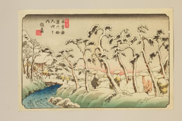 Keisai Eisen (1790-1848) Itahana from the series, 69 Stations of the Kisokaido, ca. 1834-5 Oban yoko-e Inv# 7034 SOLD