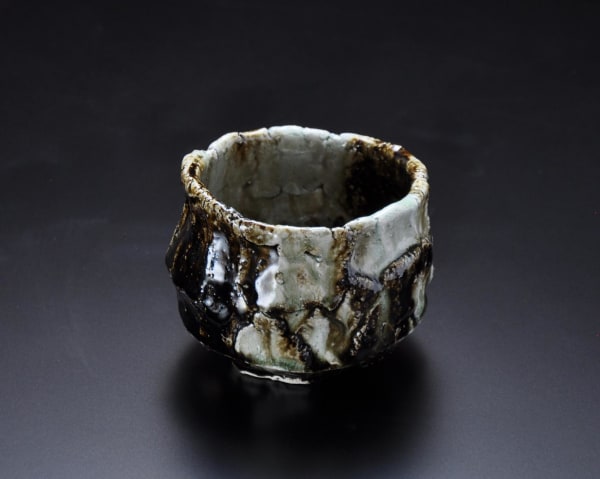 Hoshino Satoru (b. 1945) Ash-glazed teabowl, 2011 Stoneware with ash glaze 4 x 4 3/4 inches Inv# 7509