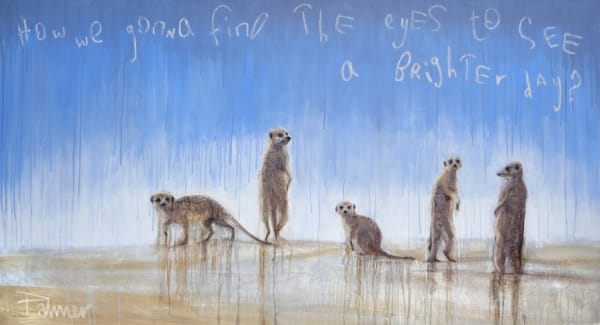 How we gonna Find the Eyes to See a Brighter Day 120 x 220cm Acrylic and Oil on canvas