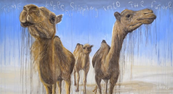 Time Keeps on Slipping into the Future 120 x 220cm Acrylic and Oil on canvas