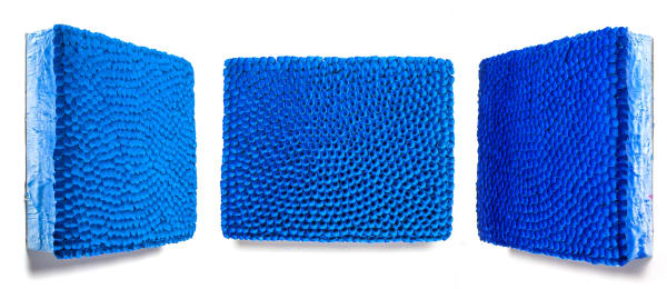 Flower Field, Blue 70 x 90 cm Rice paper and acrylic on canvas