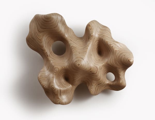 Expose Exposed 150715 White birch wood 104 x 88 x 25 cm