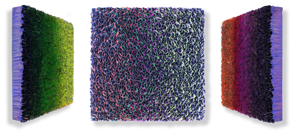 Zhuang Hong Yi Green Purple 90 x 90 cm Rice paper and acrylic on canvas