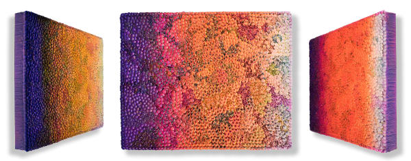 Zhuang Hong Yi Purple Orange White 120 x 150 cm Rice paper and acrylic on canvas