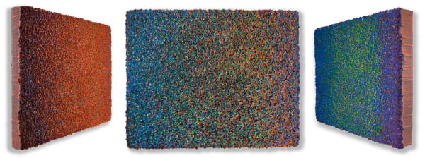 Zhuang Hong Yi Blue Orange 120 x 150 cm Rice paper and acrylic on canvas