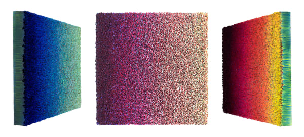 Zhuang Hong Yi Flowerbed G2016-024​ cm 135 x 135 cm Rice paper and acrylic on canvas