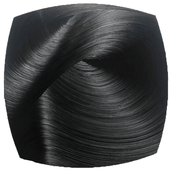 James Austin Murray Unchartered, 2018 Ivory Black Oil Paint on Canvas 90h x 90w cm