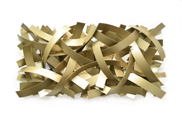 Matt Devine Amador #2, 2018 Aluminium with Aztec gold Powdercoat 91h x 183w x 20d cm