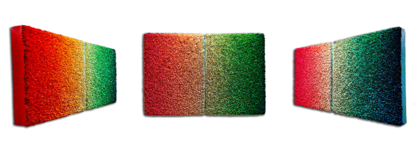 Hong Yi Zhuang (China - b.1962) Flowerbed ZHY140, 2020 Rice Paper and Acrylic on Canvas 110h x 160w x 14d cm