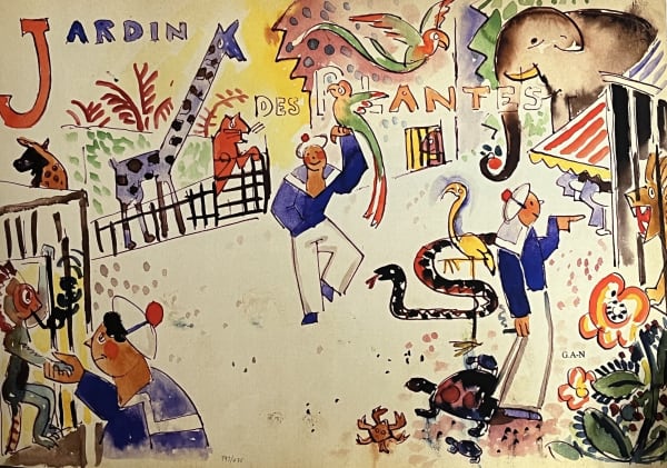 GAN (Gösta Adrian-Nilsson), Les Jardins des Plantes from 'The adventures of three little sailors in Paris'