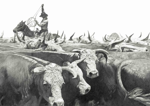 Works on Paper | Texas Drawings Woodrow Blagg