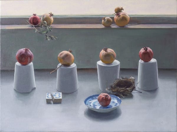 “Pomegranate Grouping” nicely embodies Ivey’s abstract realism. Courtesy David Wharton