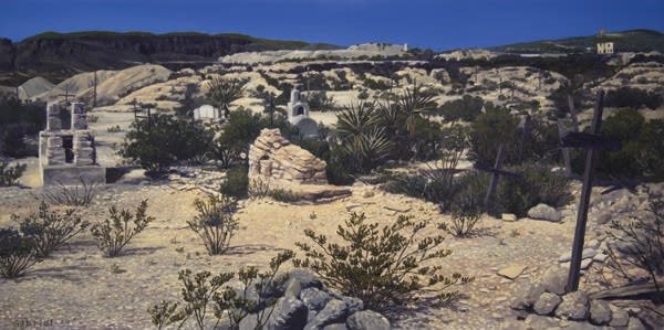 Pat Gabriel, Cinnabar Threads I (Terlingua), Oil on Canvas