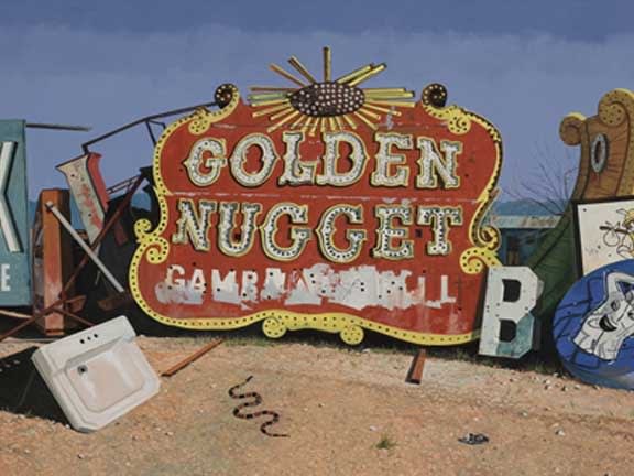 Daniel Blagg, Irrational Exuberance (Golden Nugget), Oil on Canvas