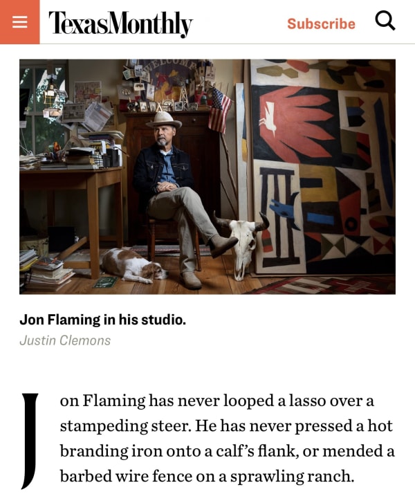 "Cowboy in Big Bend" 2020. Courtesy of Jon Flaming.