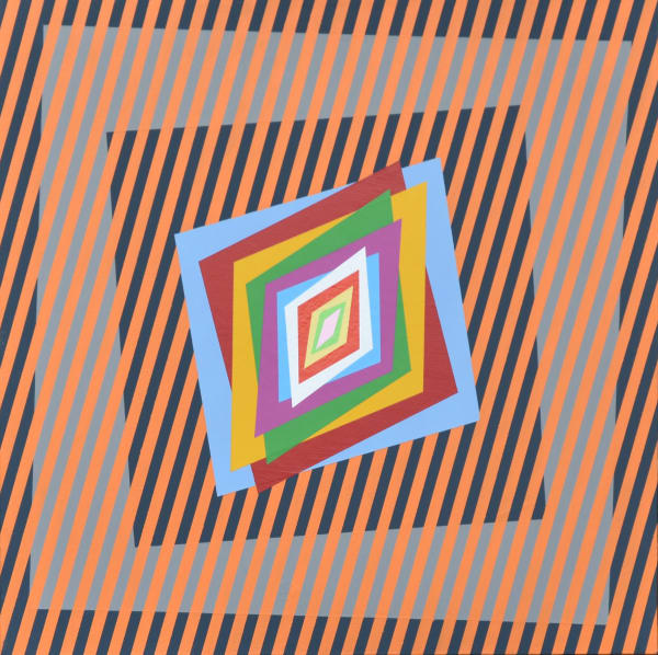 3 Cromo Struttura In Arancio Acrilici Su Tela Cm 60 X 60 1981 Courtesy Of Cris Contini Contemporary