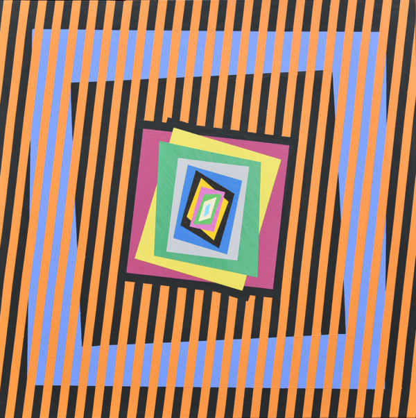 5 Fra Colore E Geometria 60 Acrilico Su Tela Cm 60 X 60 X 2 5 1980 Courtesy Of Cris Contini Contemporary