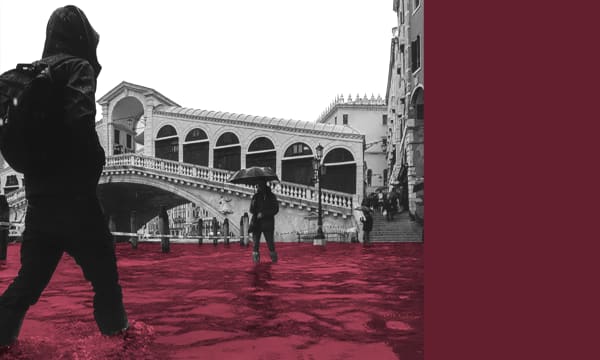 Agron Hoti, Venezia, 2023, stampa su alluminio con intervento dell’artista in acrilico, cm 90x15