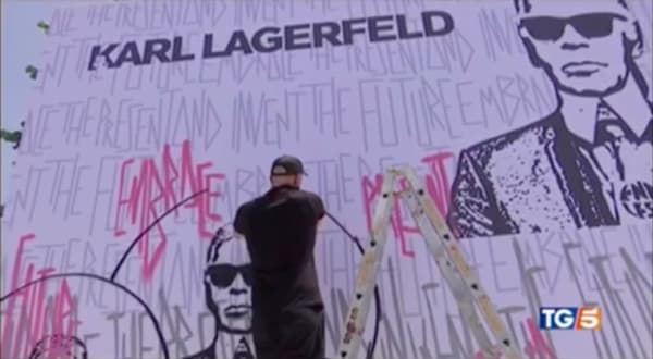 The first artist to pay tribute to leading stylist Karl Lagerfeld, Endless