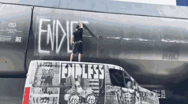 Endless permitted creates an artwork on a ex-Yugoslavian navy submarine