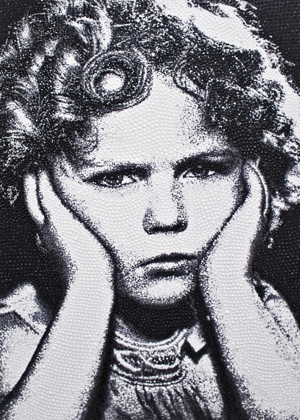 Elisa Cantarelli Shirley Temple 2014 mixed media dotting on digital print 70 x 50 cm 27.56 x 50 in Courtesy...