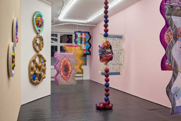 Installation view of the exhibition 'Follicle Symphony' by Ludovica Gioscia at Vitrine Gallery. Courtesy of the artist and Vitrine Gallery