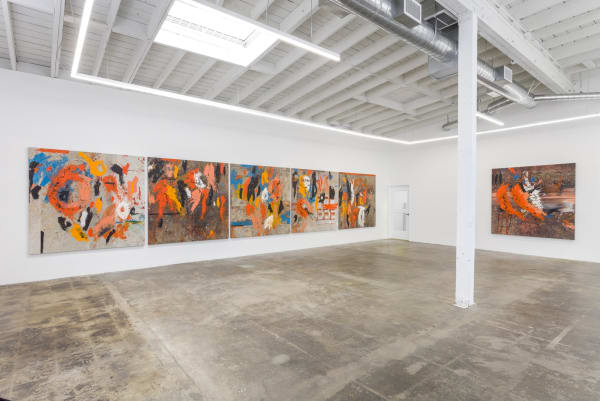 Installation view of the exhibiton The Pendulum Movement (The L.A. Paintings), Baert Gallery