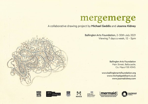mergemerge: A Collaborative Drawing Project by Michael Geddis and Joanna Kidney, Ballinglen Gallery