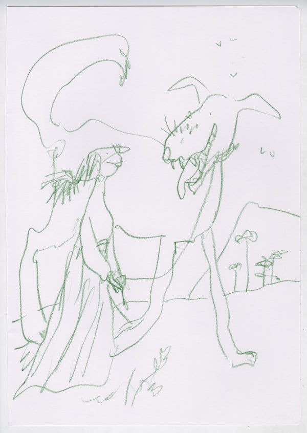 Ladies and their Dogs #16, 2020 SOLD