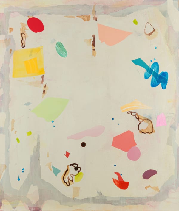 Melanie Berman Sugar Plum Words acrylic and ink on linen