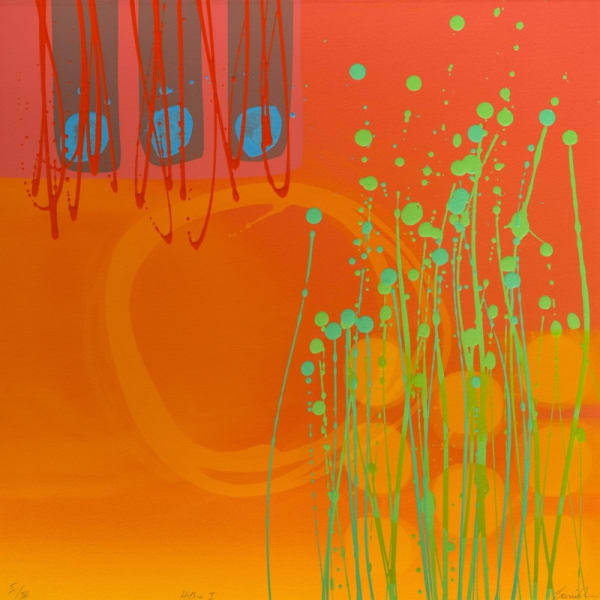 Charlotte Cornish ARE, 'Hithe I', screenprinted monotype with hand painted elements