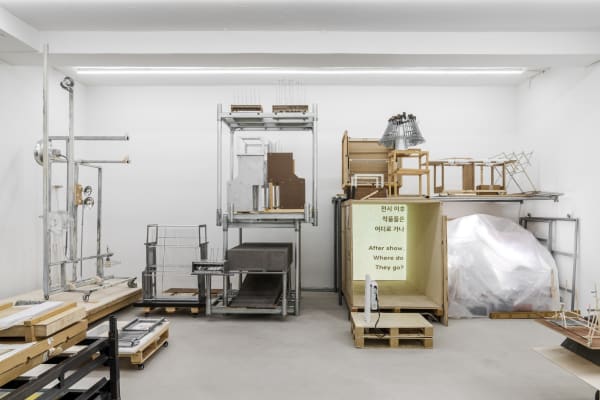 Jewyo Rhii: Of Hundred Carts and On, installation view, Barakat Contemporary, 2023