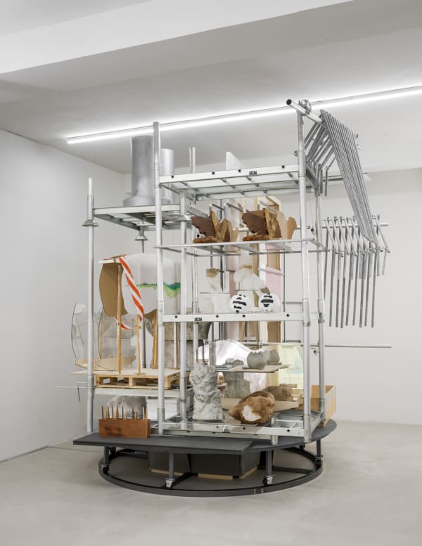 Jewyo Rhii, Turn Depot, D 270 x H 347 cm, aluminium, iron, stainless steel, 2021-2023
