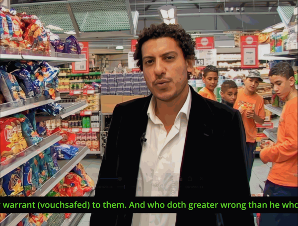 Wael Shawky The Cave (Amsterdam), 2005 Runtime 12 minutes 45 seconds Single-channel video, sound, subtitle