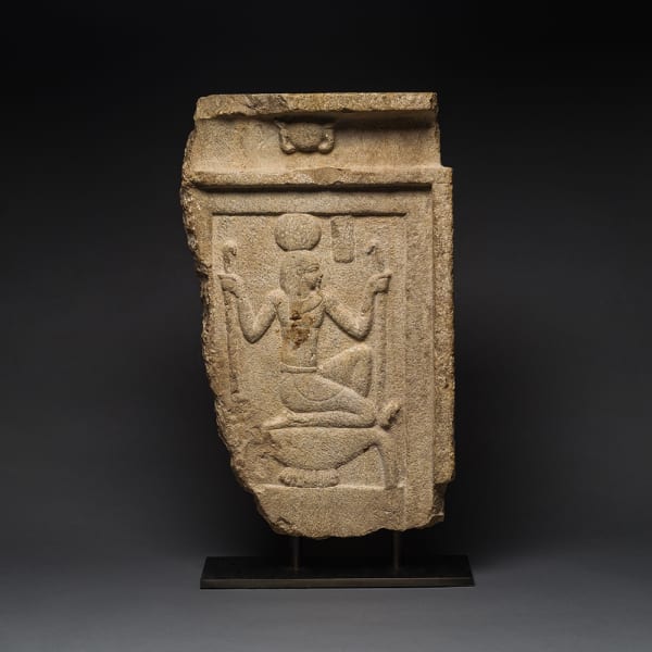 1 Limestone Stele Depicting The God Heh 380 Bc 200 Bc Egypt Limestone 66 0X40 6Cm