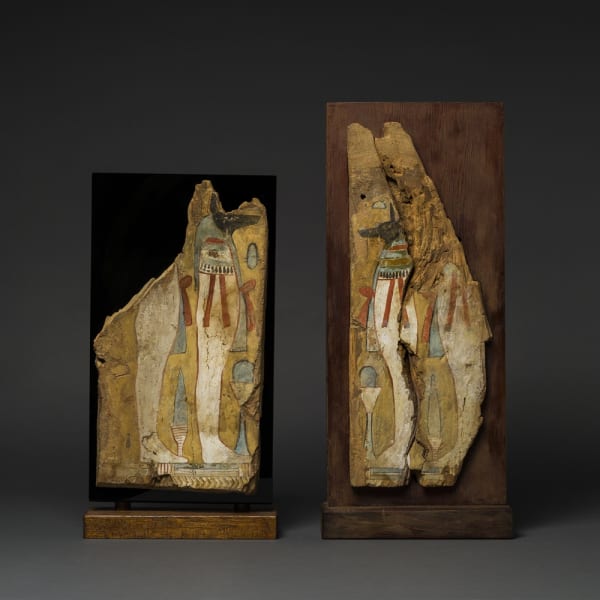 8 Pair Of Third Intermediate Period Painted Wooden Panels 1080 Bc 720 Bc Egypt Paint On Wood 41 0Cm 48 3Cm H